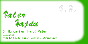 valer hajdu business card